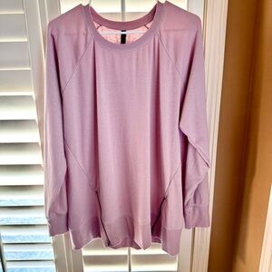 Gaiam Pink Pullover Sweatshirt Women’s XXL Raglan Long Sleeve Zip Hem